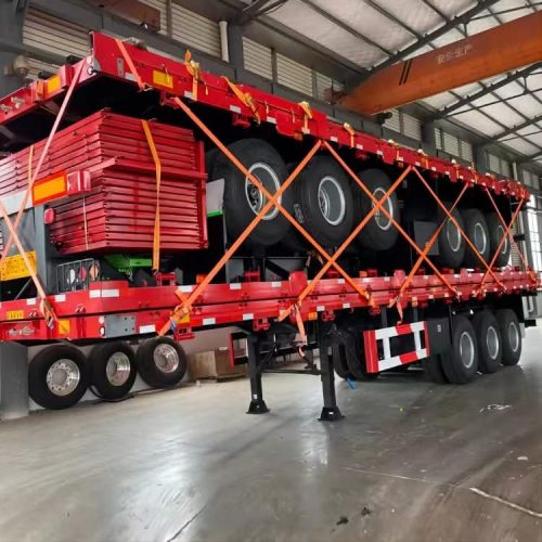 40 foot flatbed trailer for container steel and machinery transport