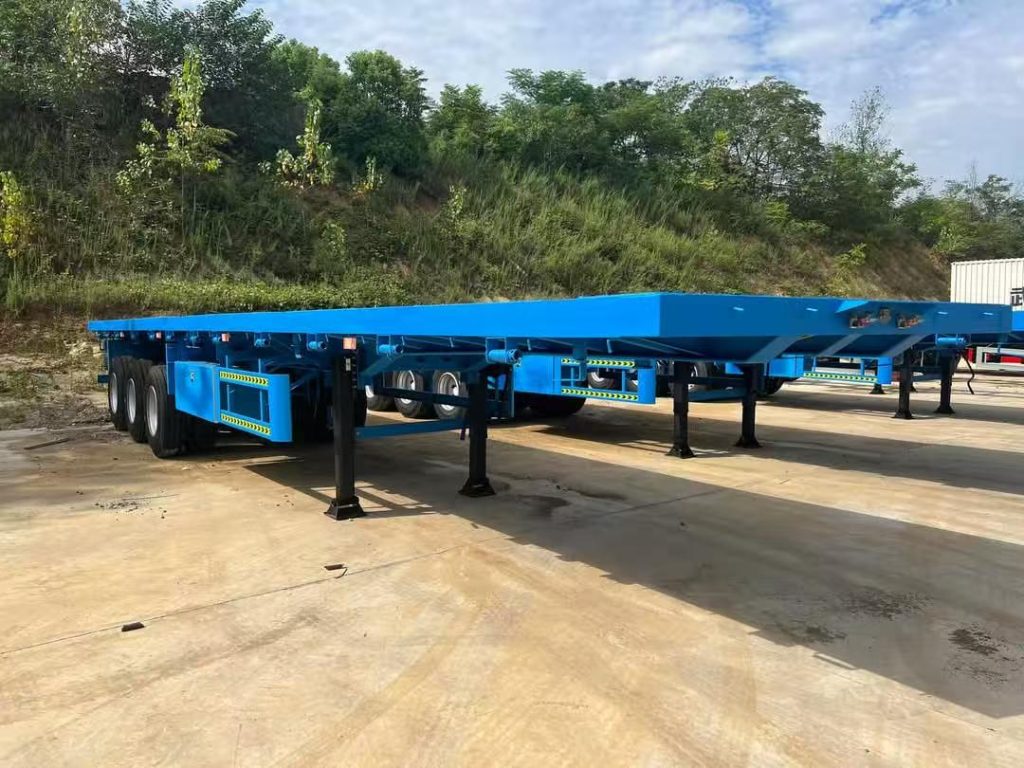 Flatbed container trailer