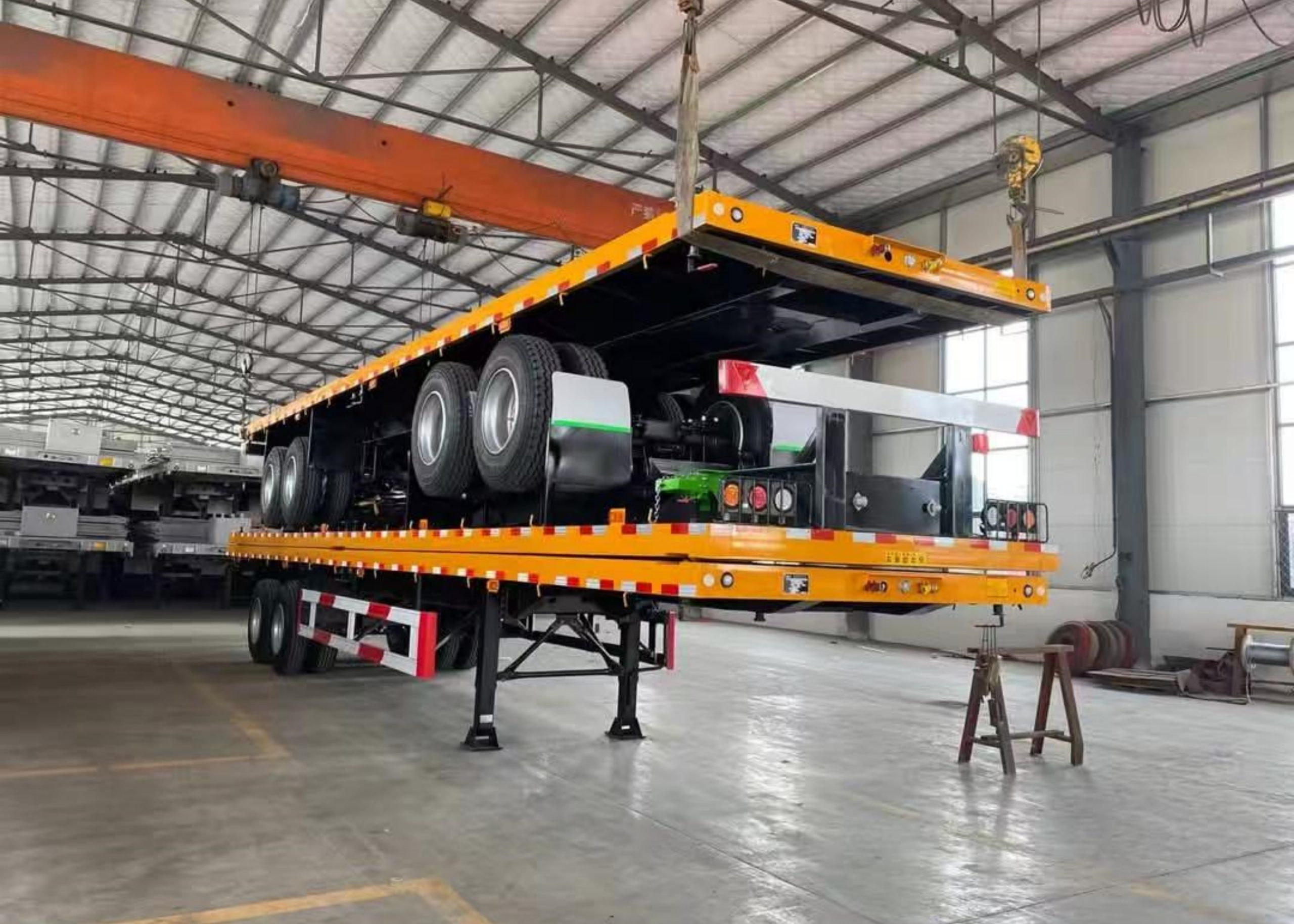 2 axle flatbed trailer