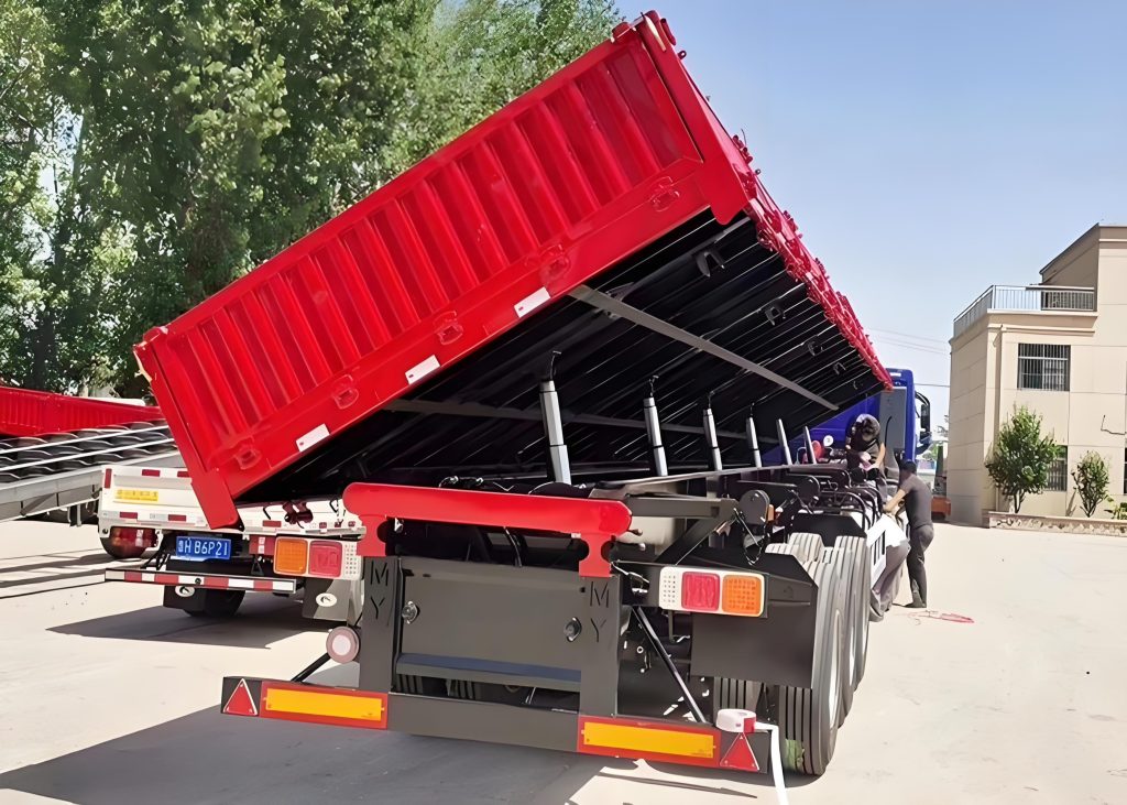 side tipper semi trailer
