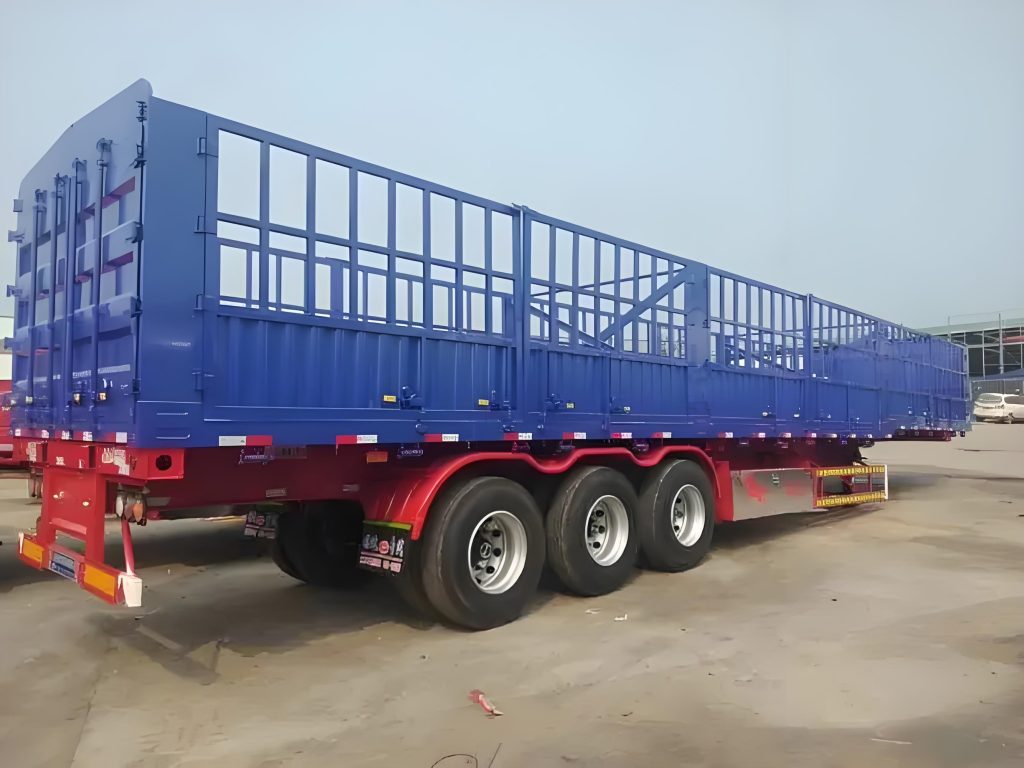 three axle fence semi trailer