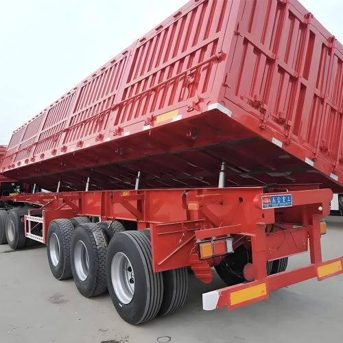 side dump semi trailer