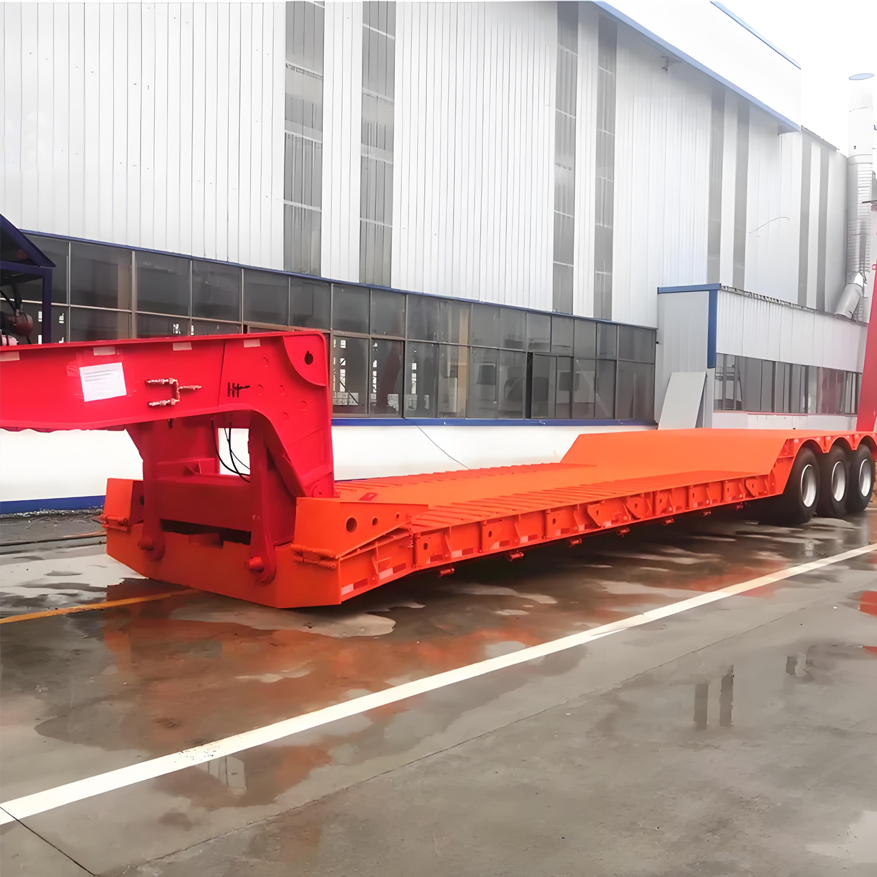 low boy semi trailer