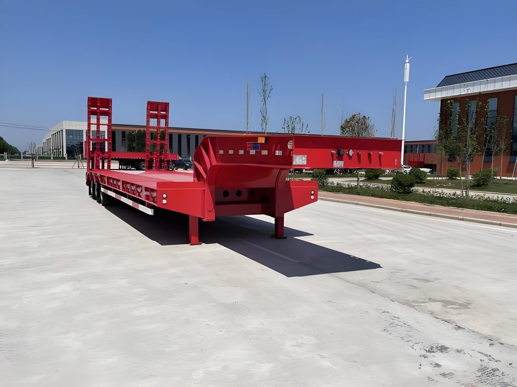 lowboy equipment trailer