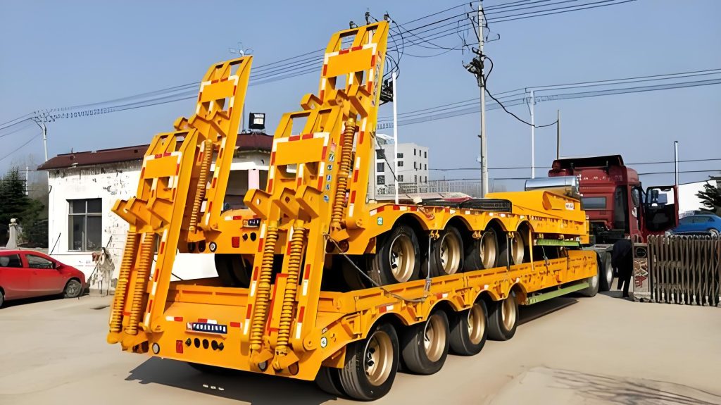 lowboy semi trailer