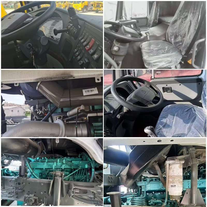 used HOWO dump truck engine and chassis inspection