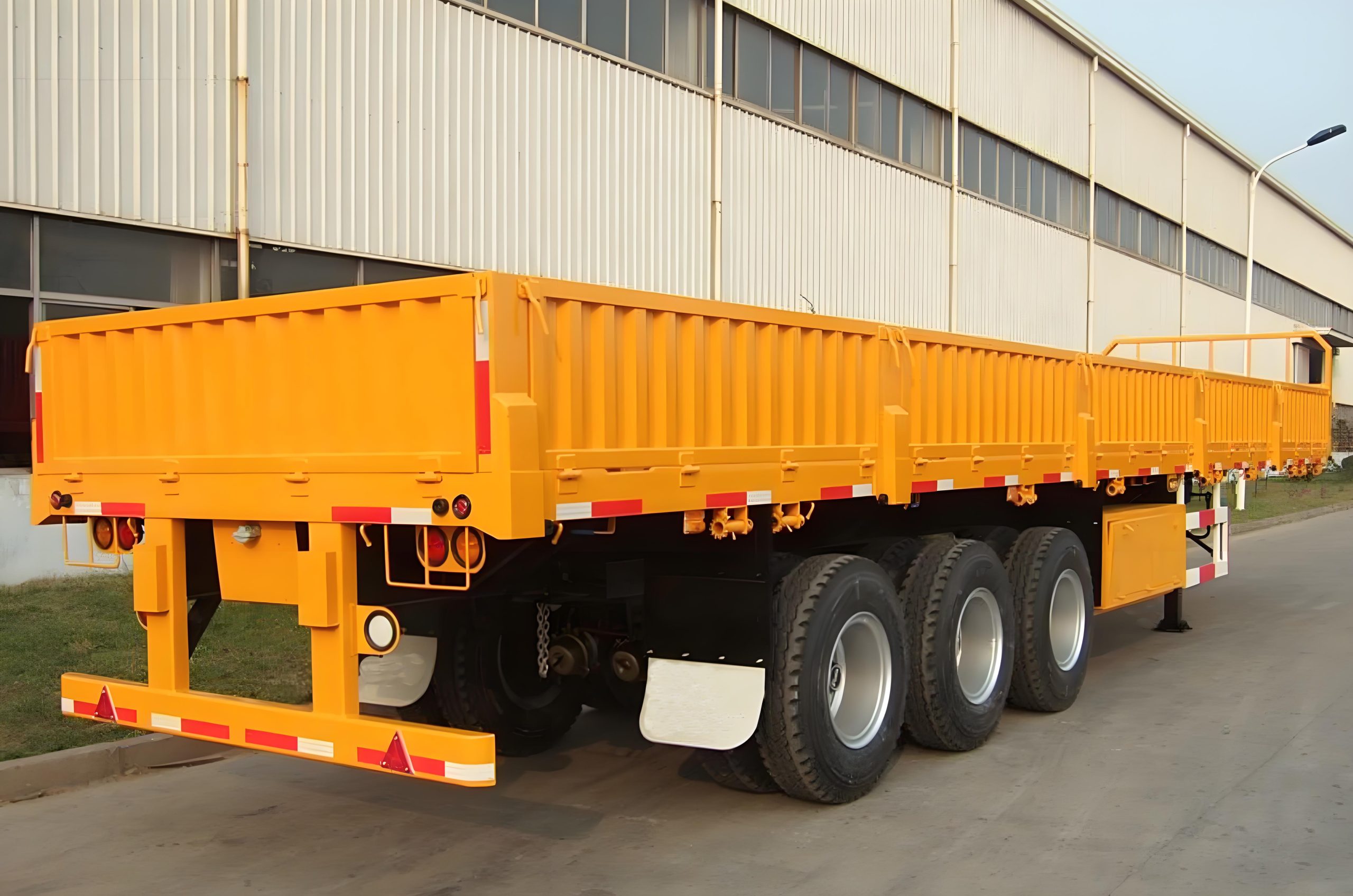 3 Axle Drop Side Semi Trailer