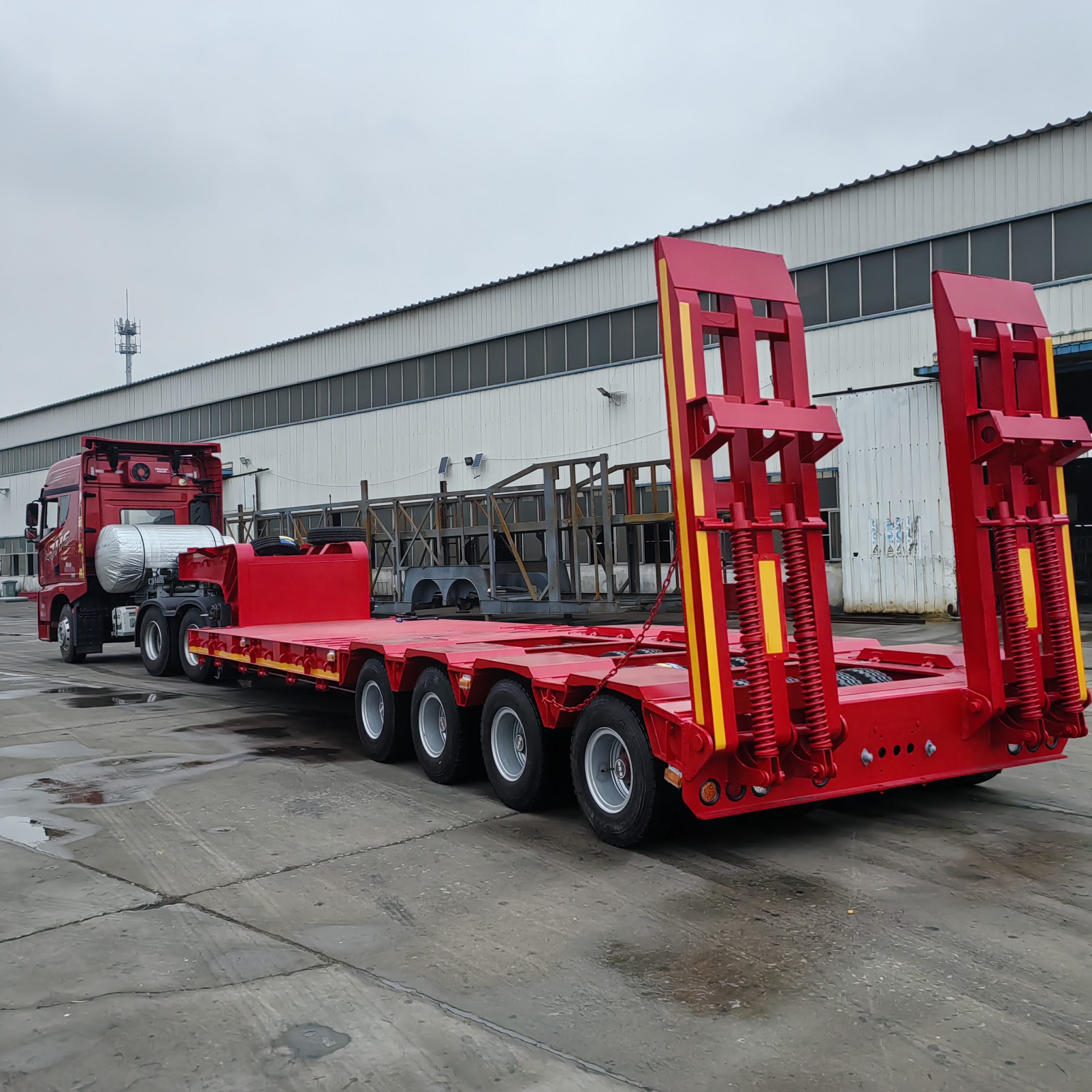 4 axle lowboy trailer