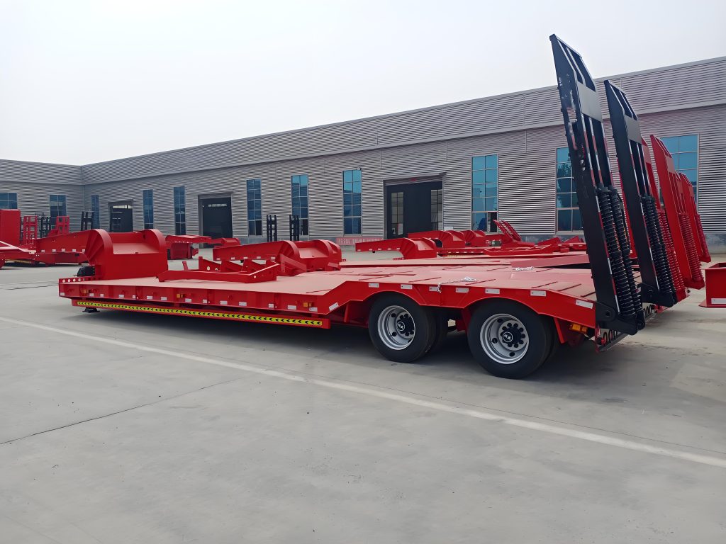double axle lowboy trailer