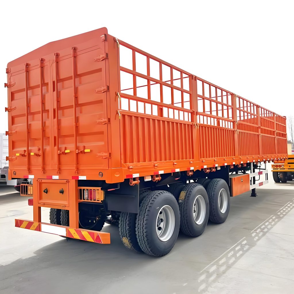 three axle fence semi trailer