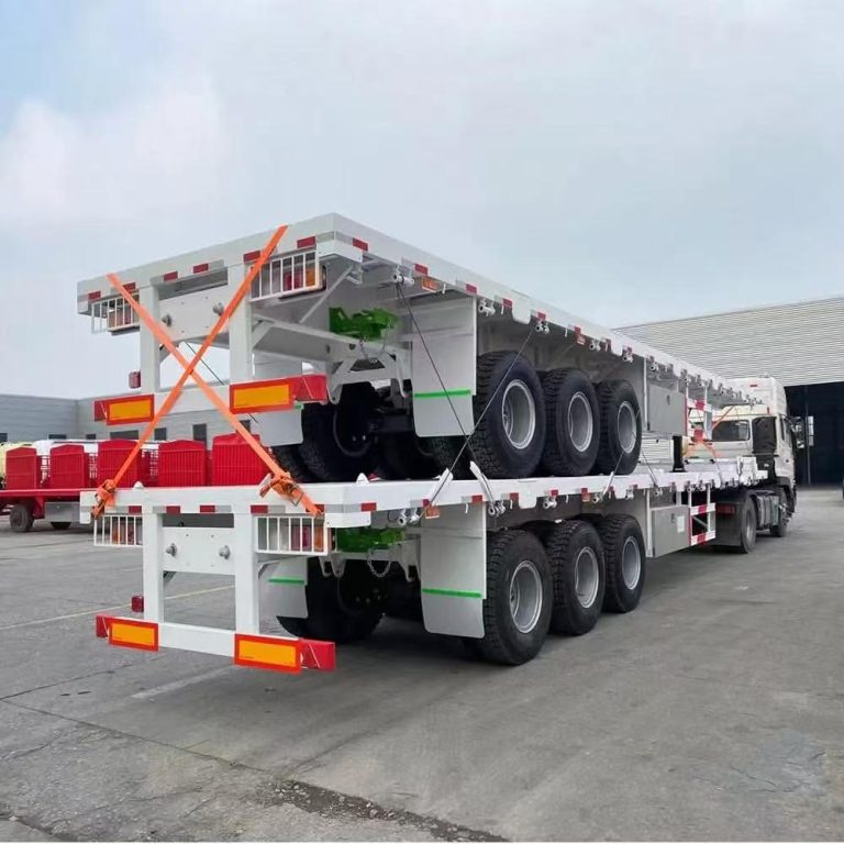 three axle flatbed trailer