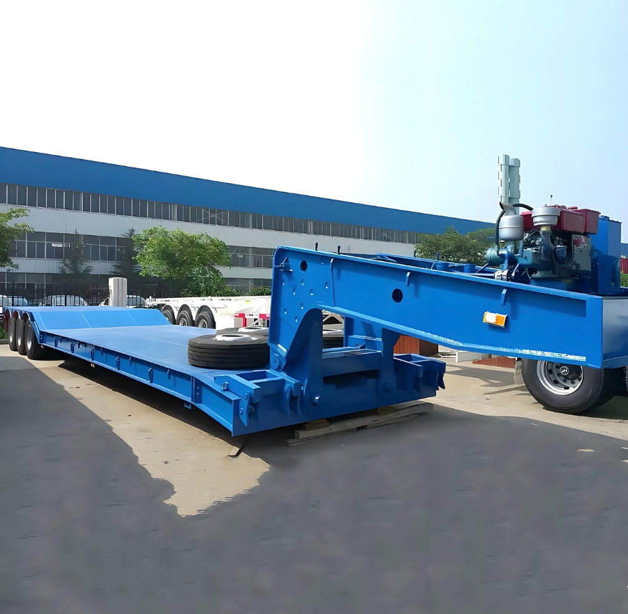 Removable gooseneck low-deck trailer configuration