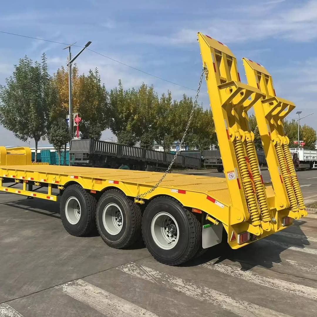 tri axle low loader trailer