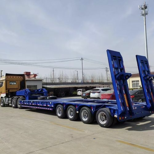 100 ton lowboy semi trailer