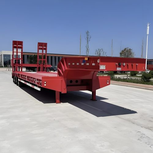 three axle lowbed semi trailer