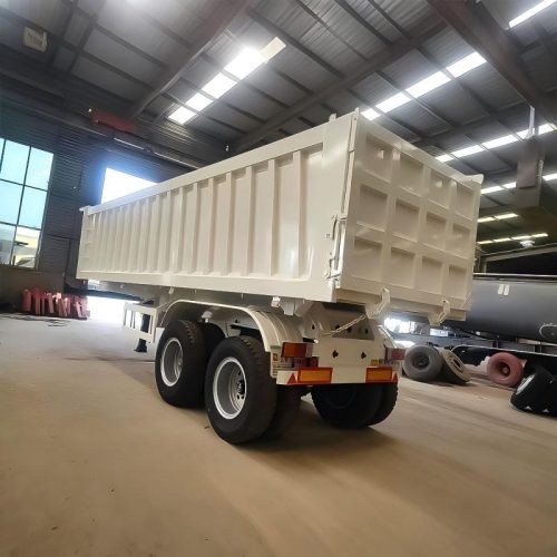 30 ton two axle end dump semi trailer for construction and bulk material transport
