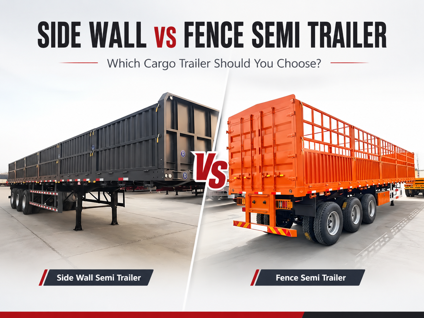 side wall semi trailer vs fence semi trailer for cargo transport