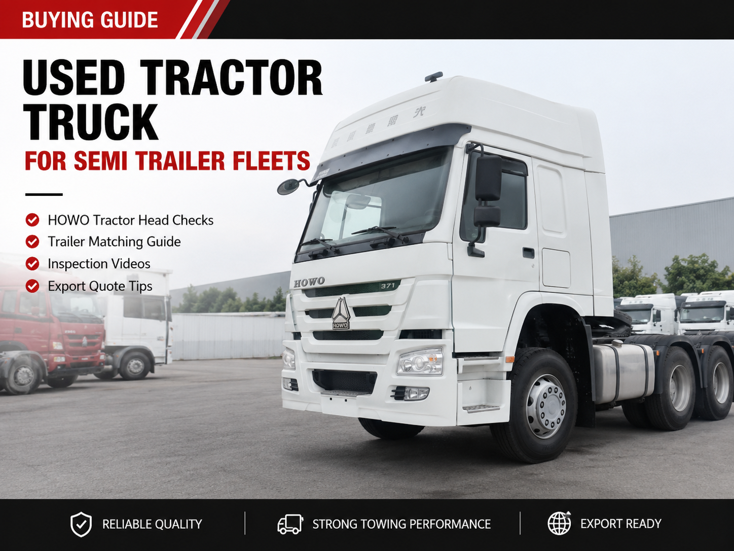 Used tractor truck for semi trailer fleets buying guide