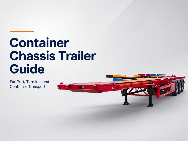 Container chassis trailer for port and container transport