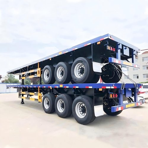 Single Tire Flatbed Semi Trailer