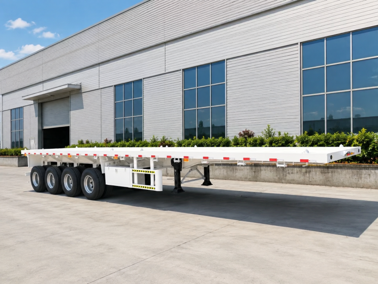 4 Axle 16 Wheel Flatbed Trailer