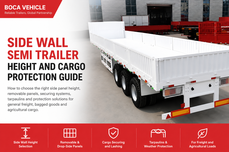 White side wall semi trailer with removable panels for cargo protection